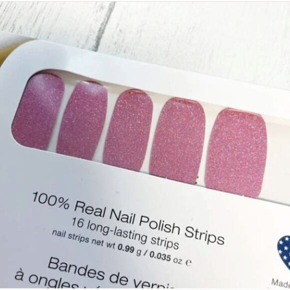 Color Street Real Nail Polish Strips Easy Peel & Apply Shimmer Pink Czech Me Out - Picture 3 of 3